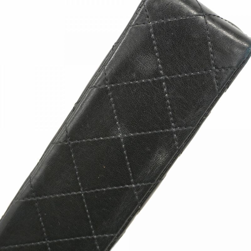 Chanel Shoulder Bag Matelasse / Paris Limited Edition Lambskin Black Gold/silver