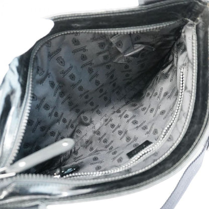 Gucci Shoulder Bag Cles Sto 181098 PVC Black Silver Hardware Women