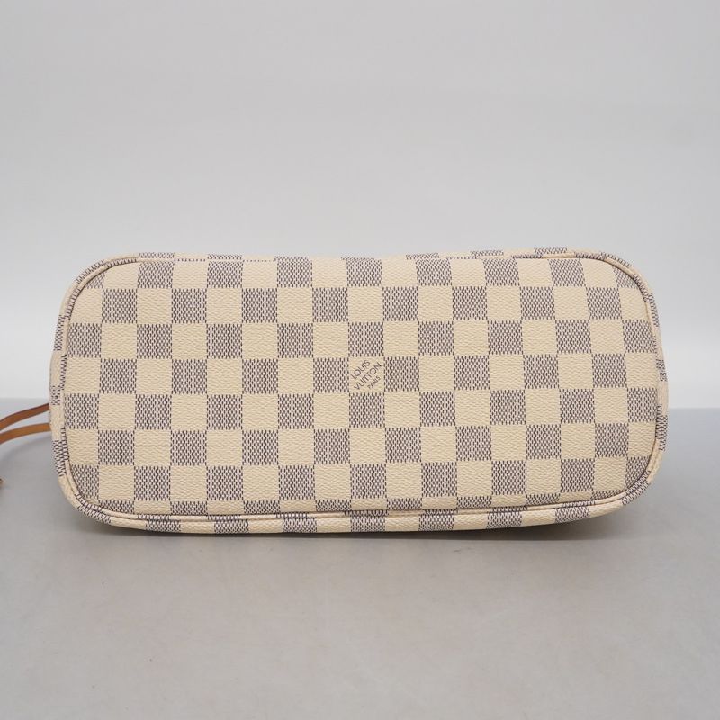Louis Vuitton Tote Bag Damier Azure Neverfull PM N40605 White Ladies