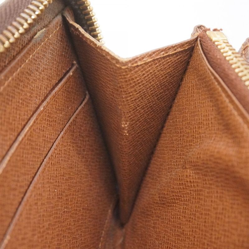 Louis Vuitton Long Wallet Monogram Zippy Wallet M60017 Brown Men Women Unisex