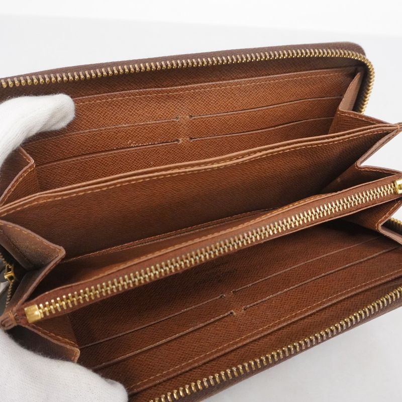 Louis Vuitton Long Wallet Monogram Zippy Wallet M60017 Brown Men Women Unisex