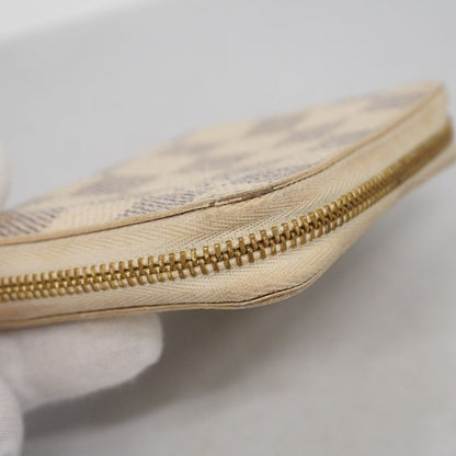 Louis Vuitton Coin Case Damier Azure Zippy Coin Purse N63069 White Ladies