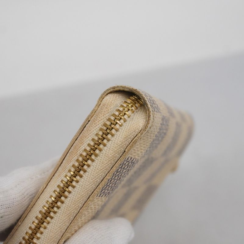 Louis Vuitton Coin Case Damier Azure Zippy Coin Purse N63069 White Ladies