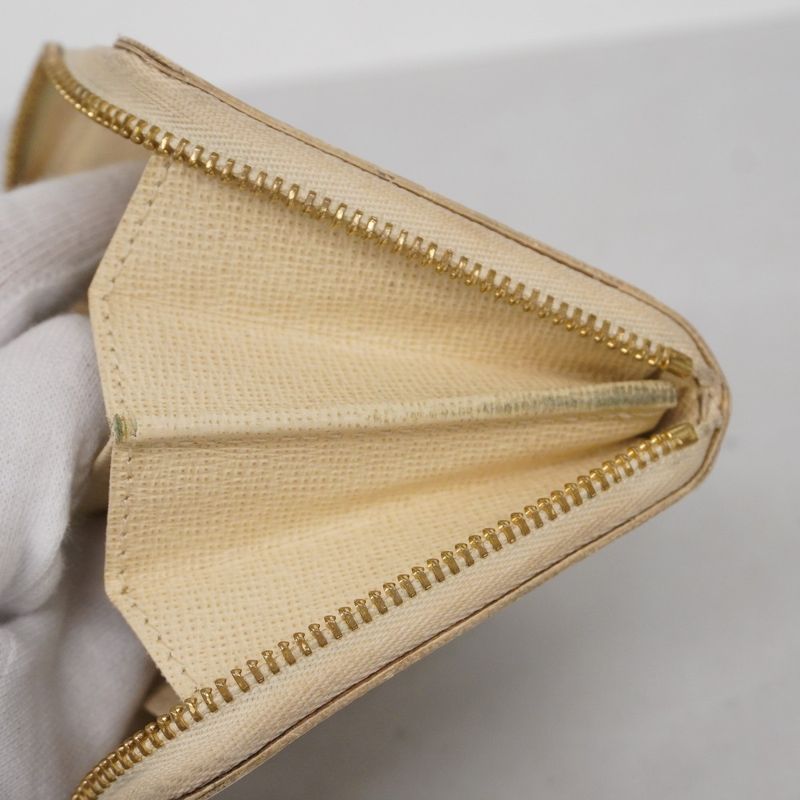 Louis Vuitton Coin Case Damier Azure Zippy Coin Purse N63069 White Ladies