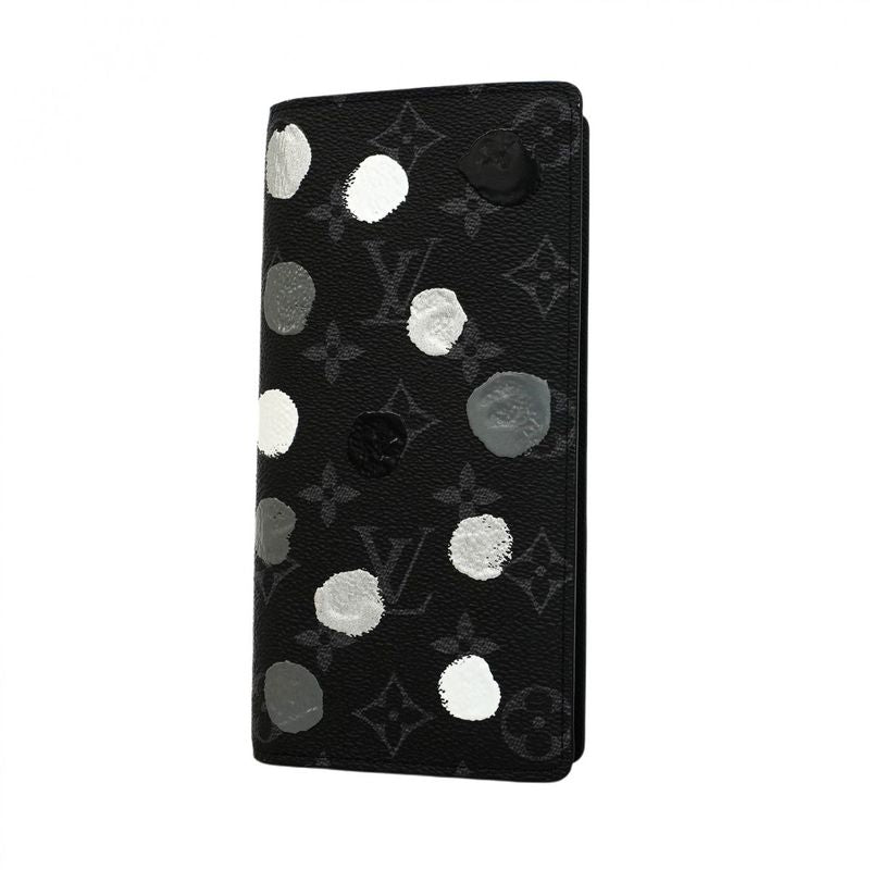 Louis Vuitton Long Wallet Monogram-eclipse Yayoi Kusama Portefeuille Brazza