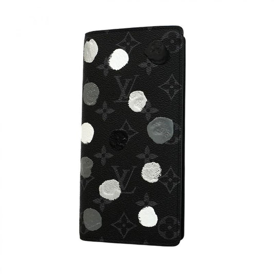 Louis Vuitton Long Wallet Monogram-eclipse Yayoi Kusama Portefeuille Brazza