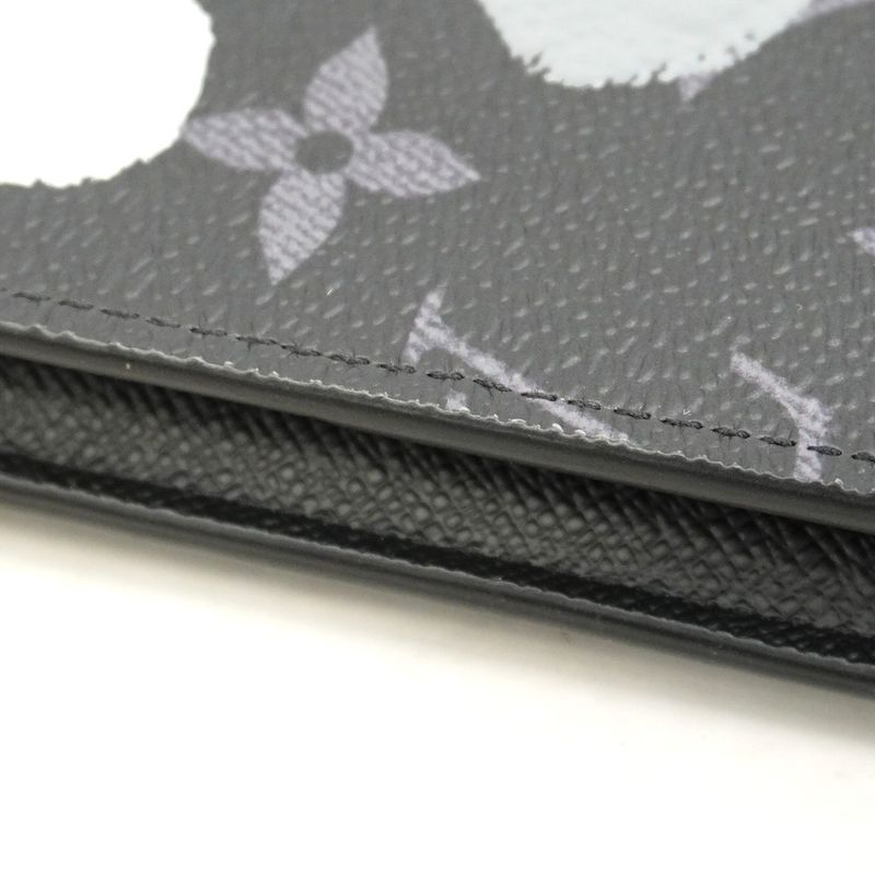 Louis Vuitton Long Wallet Monogram-eclipse Yayoi Kusama Portefeuille Brazza