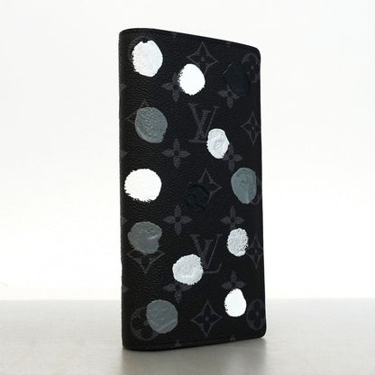 Louis Vuitton Long Wallet Monogram-eclipse Yayoi Kusama Portefeuille Brazza