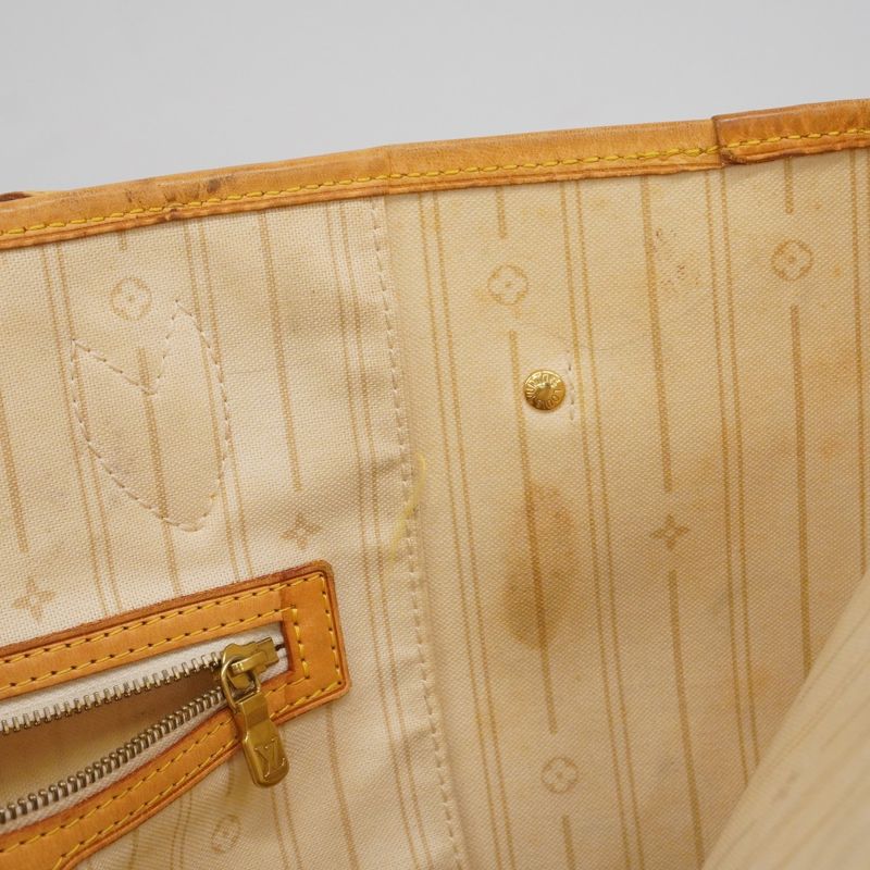 Louis Vuitton Tote Bag Damier Azure Neverfull MM N51107 White Ladies