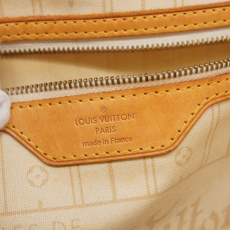 Louis Vuitton Tote Bag Damier Azure Neverfull MM N51107 White Ladies