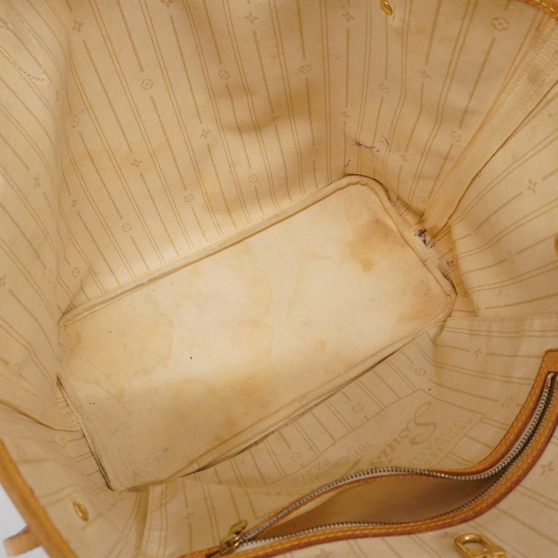 Louis Vuitton Tote Bag Damier Azure Neverfull MM N51107 White Ladies