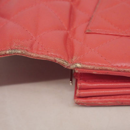 Chanel Long Wallet Matelasse Lambskin Pink Silver Hardware Women