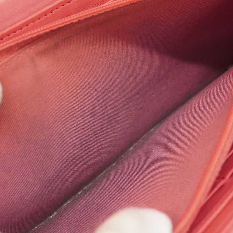 Chanel Long Wallet Matelasse Lambskin Pink Silver Hardware Women