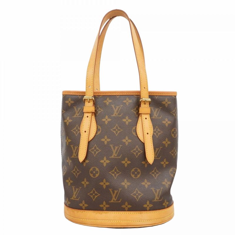 Louis Vuitton Tote Bag Monogram Bucket PM M42238 Brown Ladies