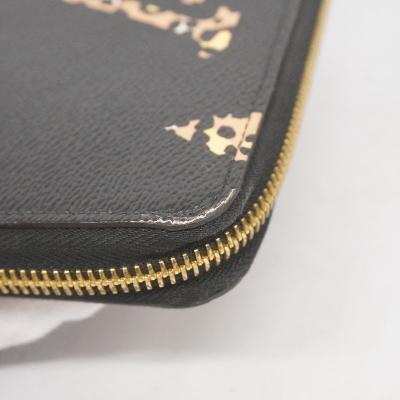 Louis Vuitton Long Wallet Monogram Jungle Zippy Wallet M44744 Brown Noir Black