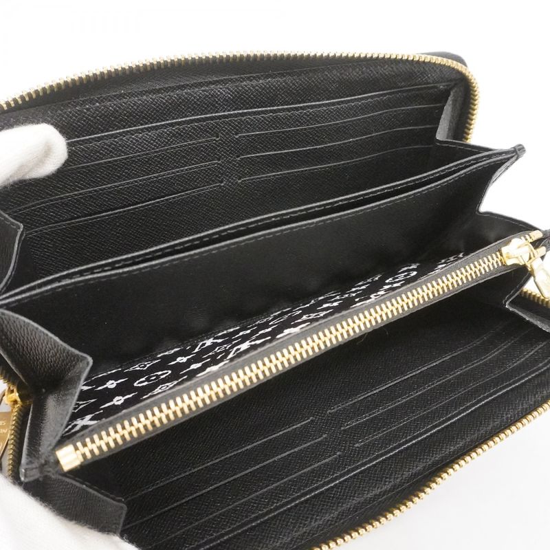 Louis Vuitton Long Wallet Monogram Jungle Zippy Wallet M44744 Brown Noir Black