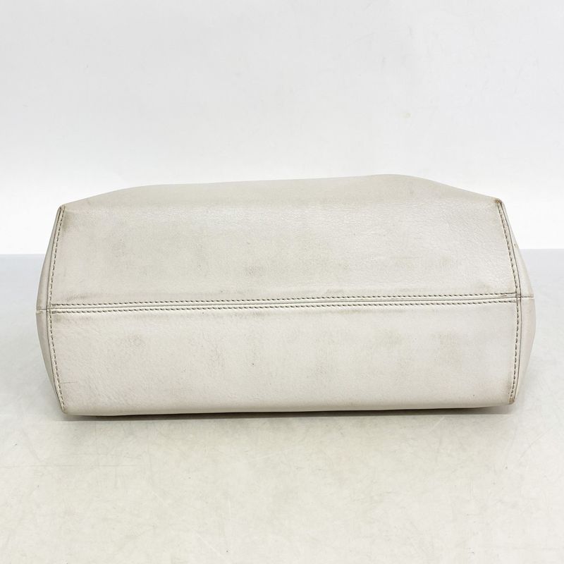 Fendi Handbag By-the-way Leather Gray Yellow Pink Silver Hardware 2way Bag