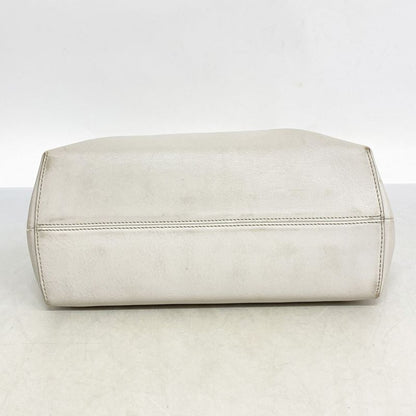 Fendi Handbag By-the-way Leather Gray Yellow Pink Silver Hardware 2way Bag