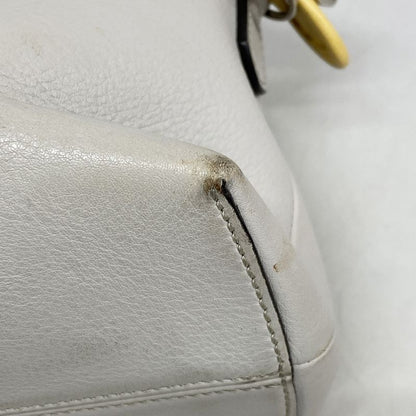 Fendi Handbag By-the-way Leather Gray Yellow Pink Silver Hardware 2way Bag