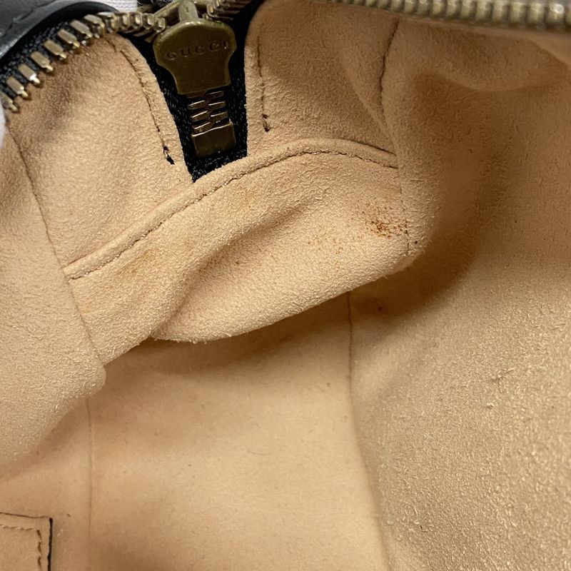 Gucci Shoulder Bag GG Marmont 447632 Leather Black Gold Hardware Women