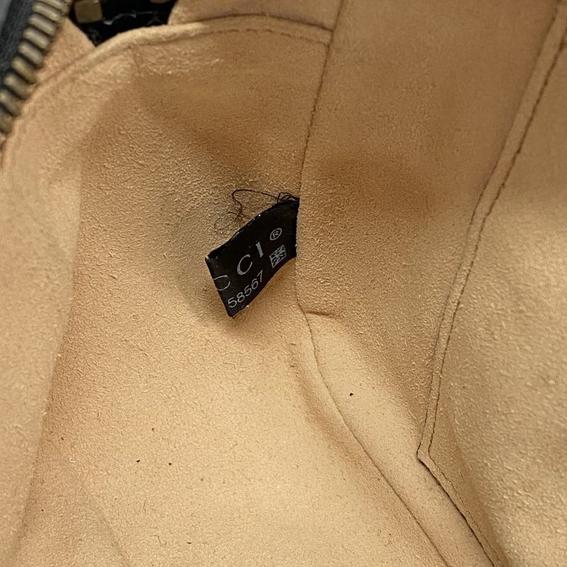 Gucci Shoulder Bag GG Marmont 447632 Leather Black Gold Hardware Women