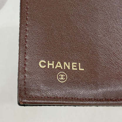 Chanel Trifold Wallet Matelasse Caviar Skin Black Gold Hardware Women