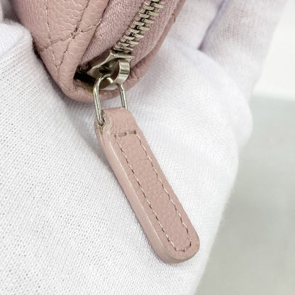 Chanel Coin Case Matelasse Caviar Skin Pink Silver Hardware Women