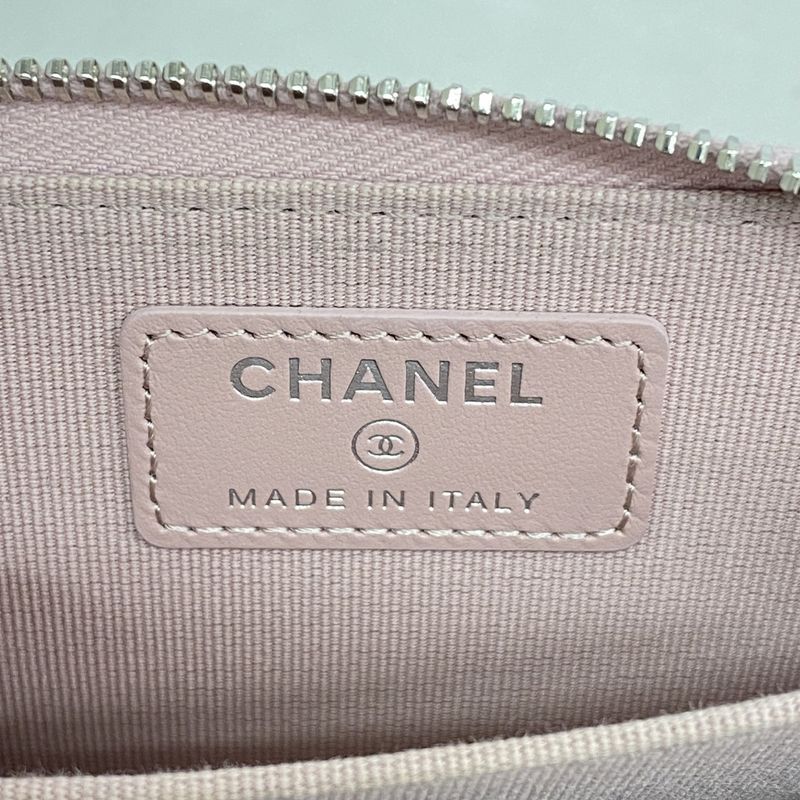 Chanel Coin Case Matelasse Caviar Skin Pink Silver Hardware Women