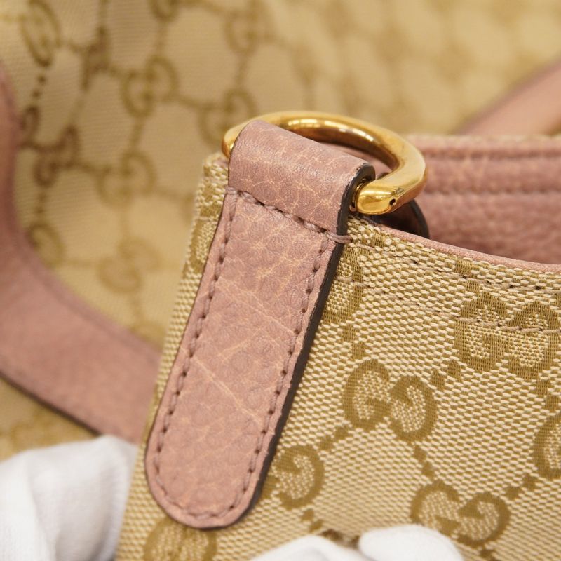 Gucci Handbag GG Canvas 323675 Canvas Beige Pink Gold Hardware 2way Bag Ladies