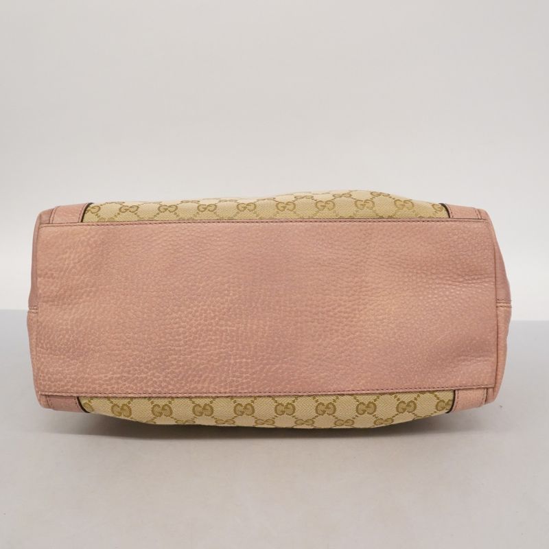 Gucci Handbag GG Canvas 323675 Canvas Beige Pink Gold Hardware 2way Bag Ladies