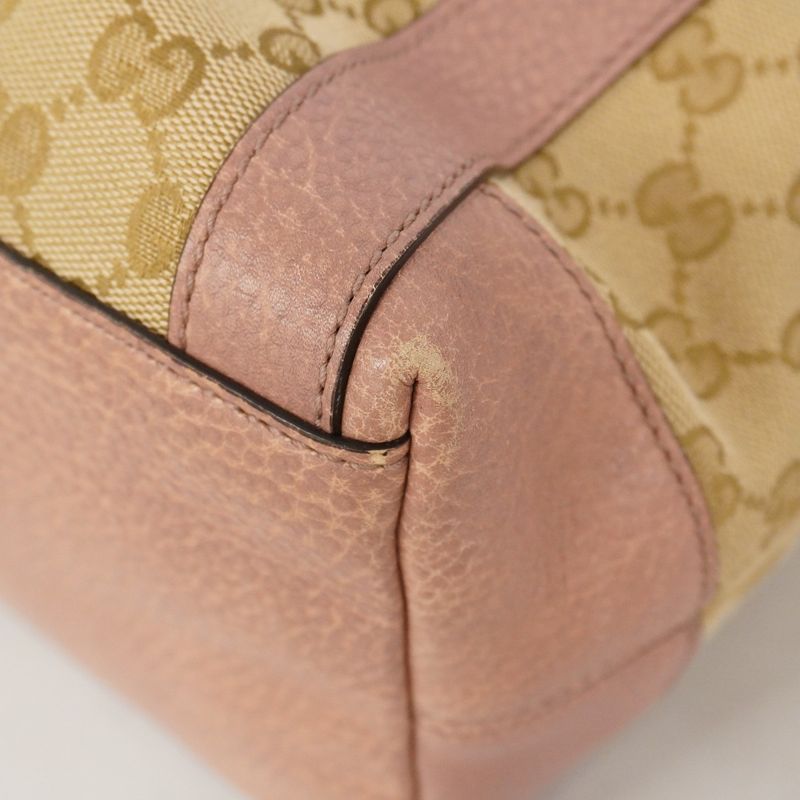 Gucci Handbag GG Canvas 323675 Canvas Beige Pink Gold Hardware 2way Bag Ladies