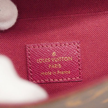 Louis Vuitton Shoulder Wallet Monogram Pochette Felicie M81896 Brown Fuchsia