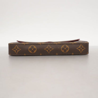 Louis Vuitton Shoulder Wallet Monogram Pochette Felicie M81896 Brown Fuchsia