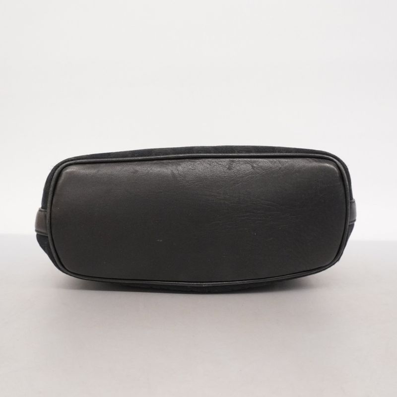 Gucci Shoulder Bag GG Canvas 001 4288 Canvas Black Chien Pan Gold Hardware Women