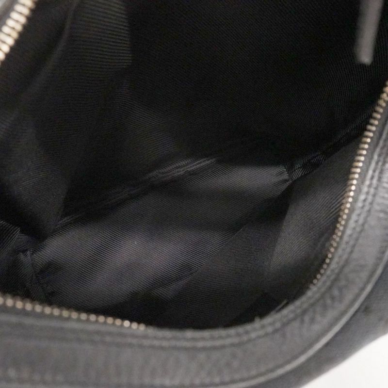 Gucci Shoulder Bag GG Canvas 001 4288 Canvas Black Chien Pan Gold Hardware Women