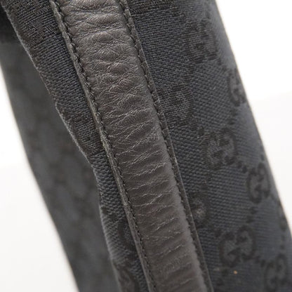 Gucci Shoulder Bag GG Canvas 001 4288 Canvas Black Chien Pan Gold Hardware Women