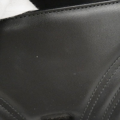 Gucci Shoulder Bag GG Marmont 443497 Leather Black Silver Hardware Women