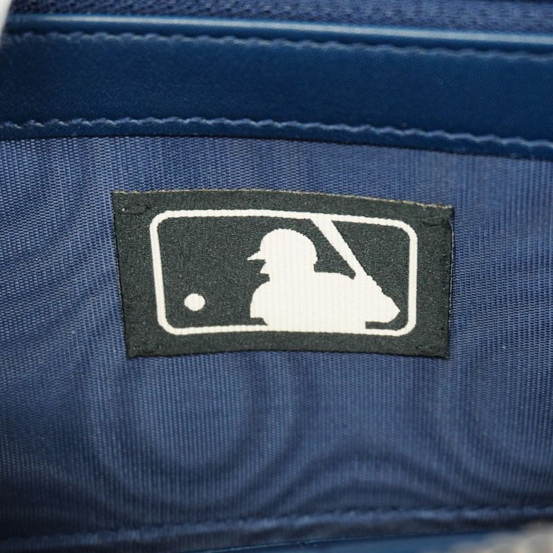Gucci Long Wallet Guccissima New York Yankees 547791 Leather Navy Silver