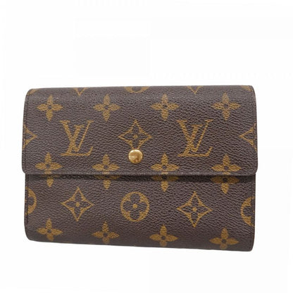 Louis Vuitton Trifold Wallet Monogram Porte Trésor Etui Papier M61202 Brown