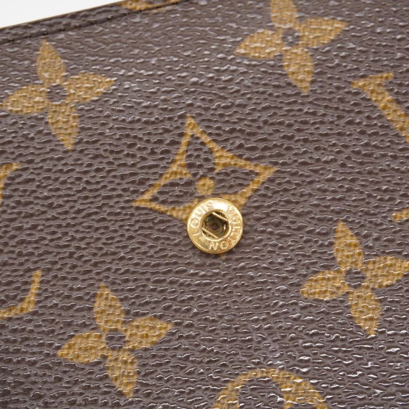 Louis Vuitton Trifold Wallet Monogram Porte Trésor Etui Papier M61202 Brown