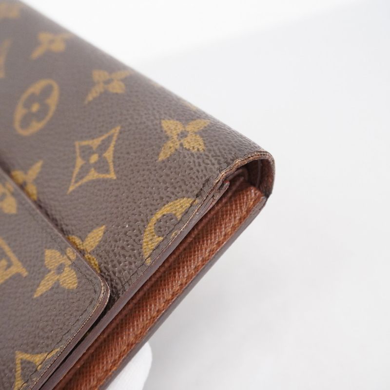Louis Vuitton Trifold Wallet Monogram Porte Trésor Etui Papier M61202 Brown