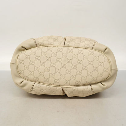 Gucci Handbag Guccissima 247902 Leather Beige Chien Pan Gold Hardware 2way Bag