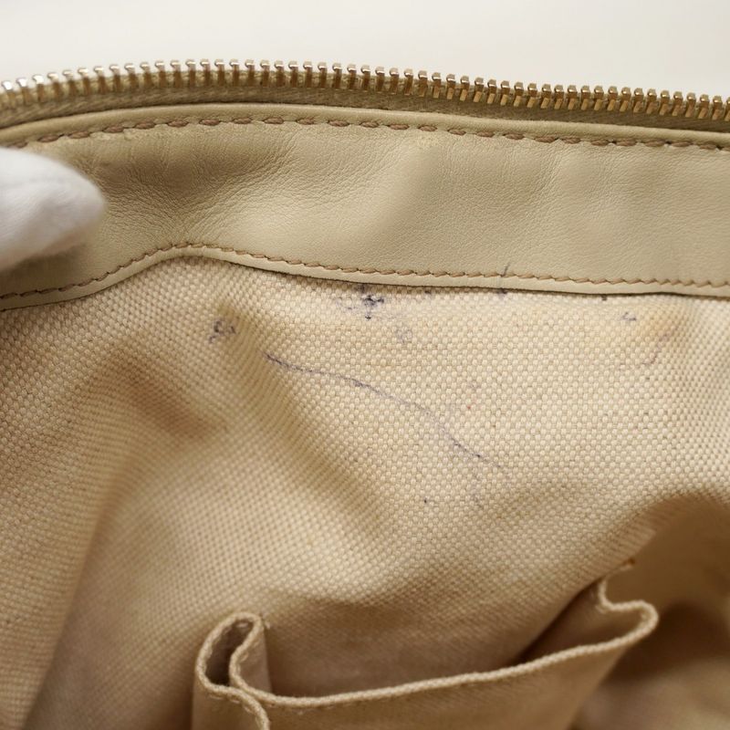 Gucci Handbag Guccissima 247902 Leather Beige Chien Pan Gold Hardware 2way Bag