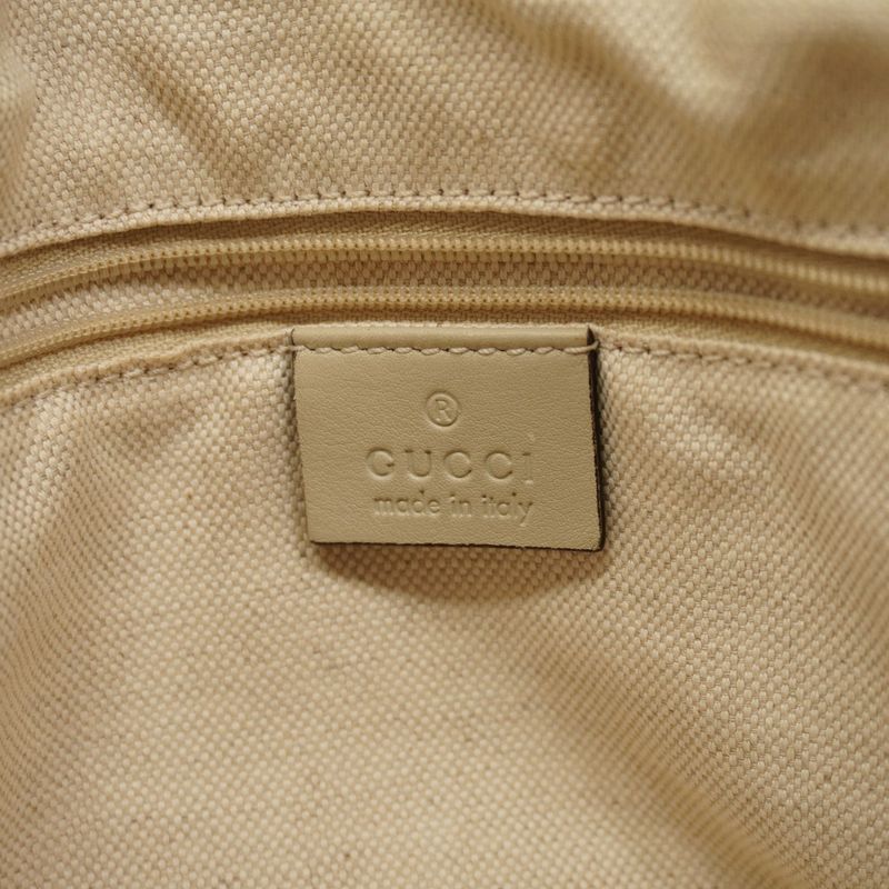 Gucci Handbag Guccissima 247902 Leather Beige Chien Pan Gold Hardware 2way Bag