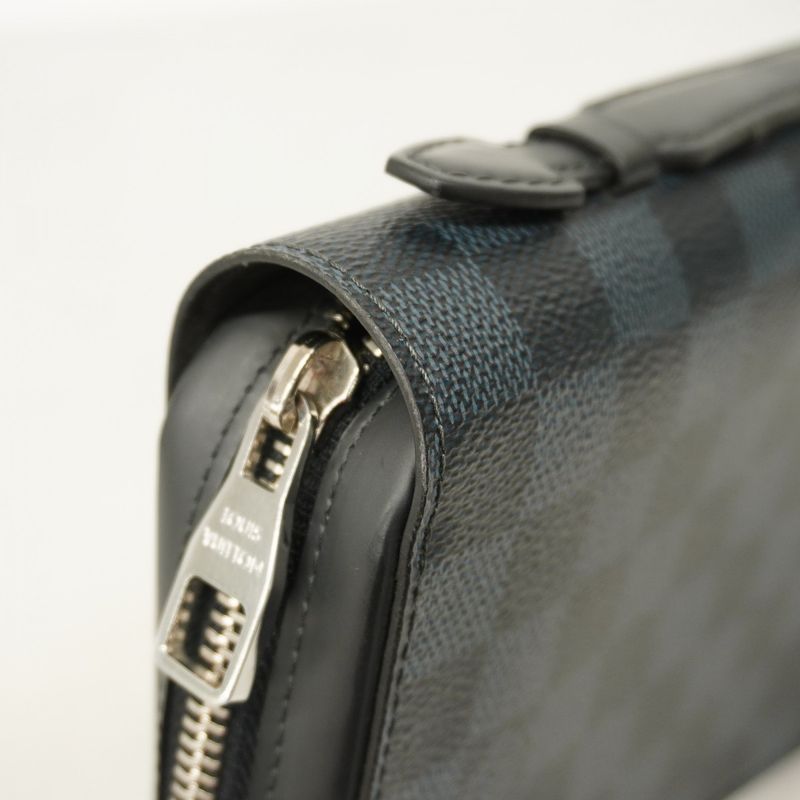 Louis Vuitton Long Wallet Damier Graphite Zippy XL N41503 Black Men's