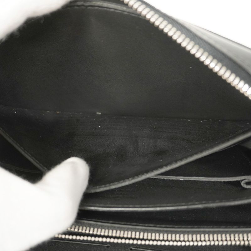 Louis Vuitton Long Wallet Damier Graphite Zippy XL N41503 Black Men's