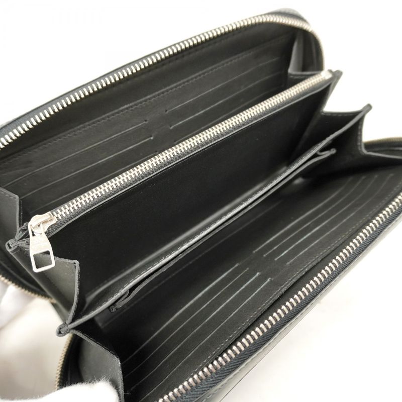 Louis Vuitton Long Wallet Damier Graphite Zippy XL N41503 Black Men's