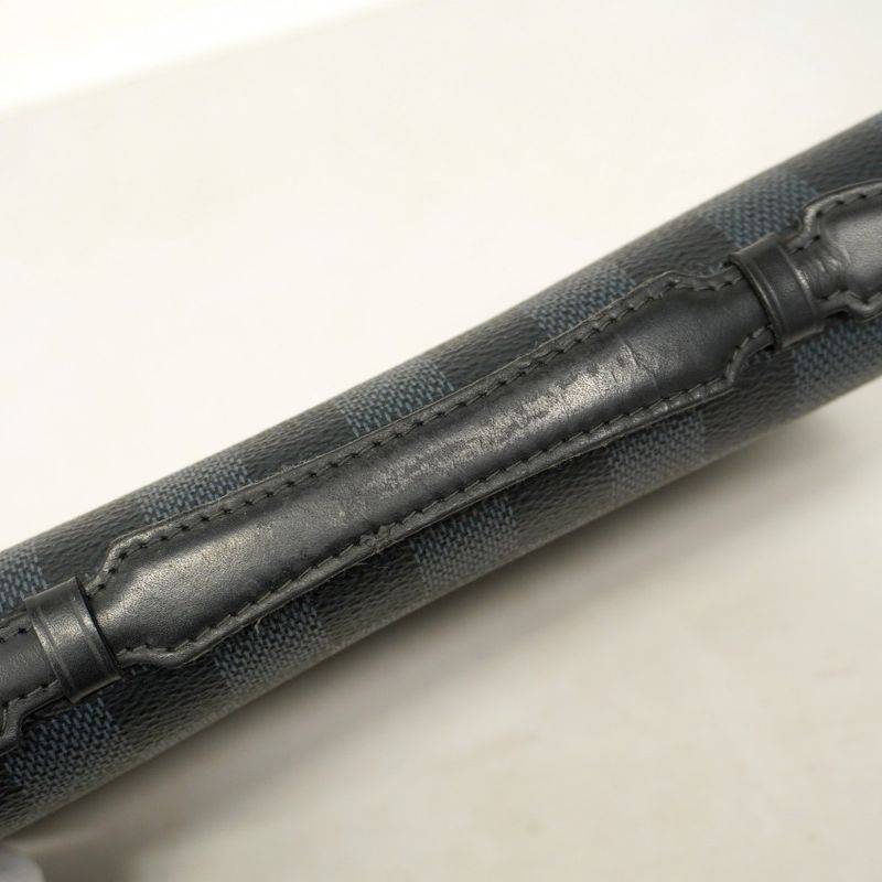 Louis Vuitton Long Wallet Damier Graphite Zippy XL N41503 Black Men's