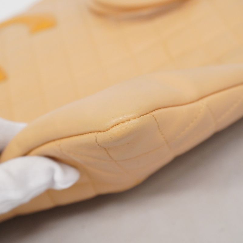 Chanel Tote Bag Cambon Lambskin Beige Silver Hardware Women