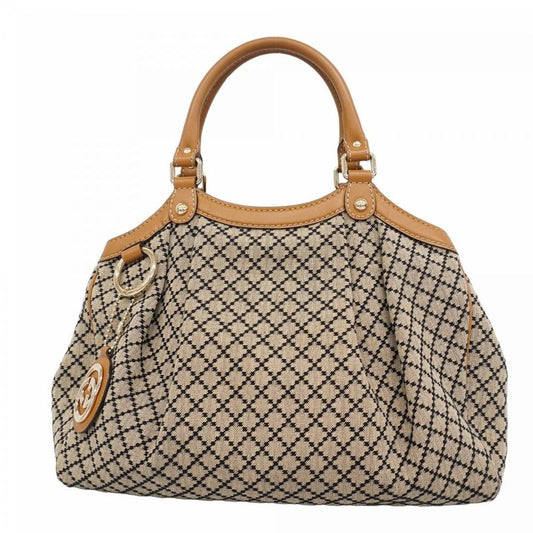 Gucci Tote Bag Diamante/sookie 211944 Canvas Brown Gold Hardware Women's